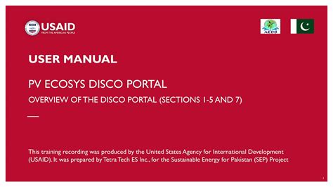 Introduction to DISCO Portal Section 1 to Section 5